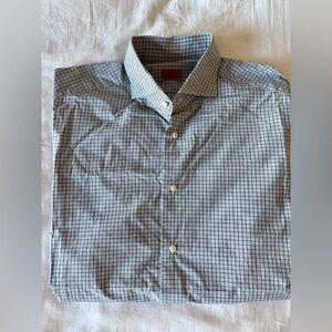Isaia Plaid Dress Shirt 16.5/42